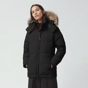 Canada Goose Chelsea Heritage Parka Jacket Coat Black Label Real Fur